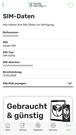 handyvertrag.de Servicewelt screenshot 3