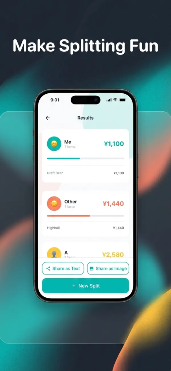 Screenshot #3 pour TossReci: Travel Bill Splitter