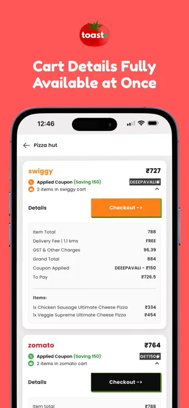 Toastr - Compare Food Delivery screenshot 6 of 6