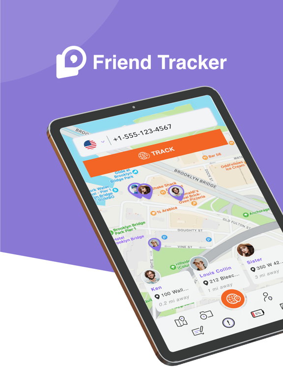 Friend Tracker: Locate Friends iPad screenshot 1 - Navigation app
