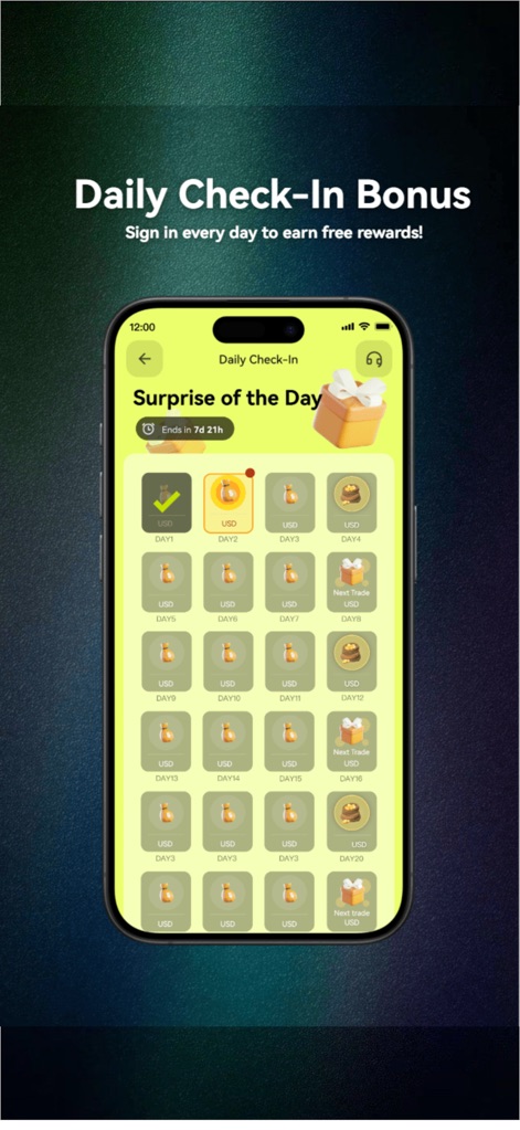 CardBase X: Sell Gift Cards - Explore the app's rewarding daily check-in system, featuring a clear daily reward grid and indicators for consecutive check-ins that boost earnings.