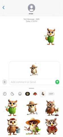 Gardener Owl Stickers screenshot