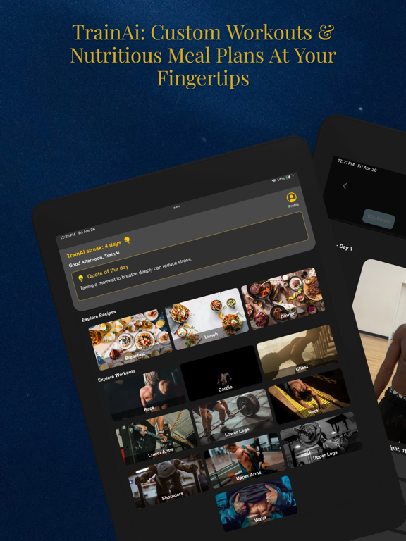 Screenshot #4 pour TrainAi - Workout & Nutrition