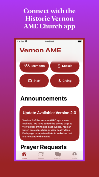 Screenshot 1 of Historic Vernon AME Church App