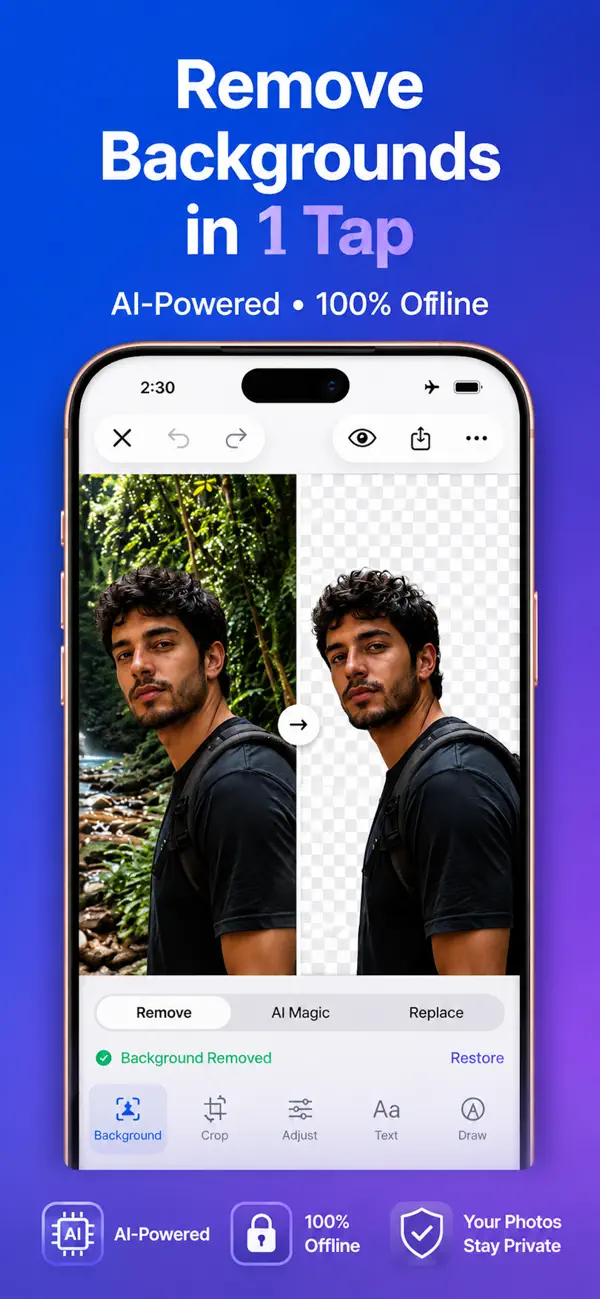 Screenshot #1 pour Background Remover - AI Eraser