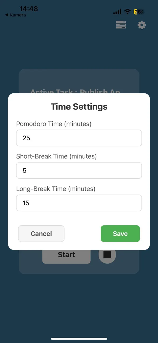 #6. Pomodoro - Basic & Functional (iOS) Podle: Enes Poyraz
