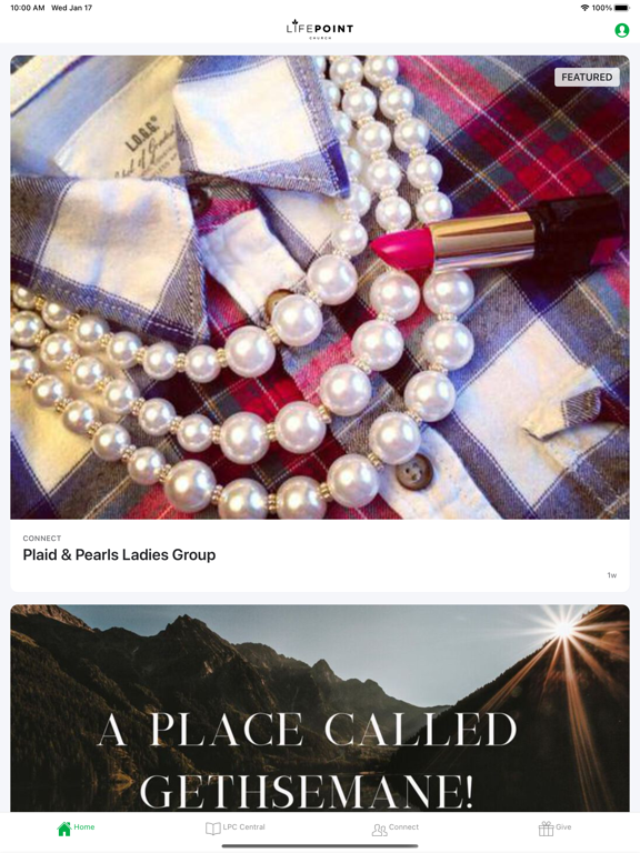 LifePoint Church Muncie iPad screenshot 1 - Lifestyle app