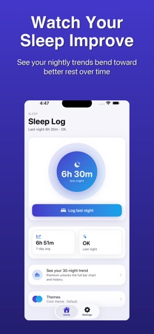 睡眠日志 - 时长与质量 screenshot