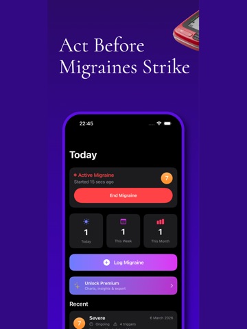 Migraine Tracker & Log Journal iPad screenshot