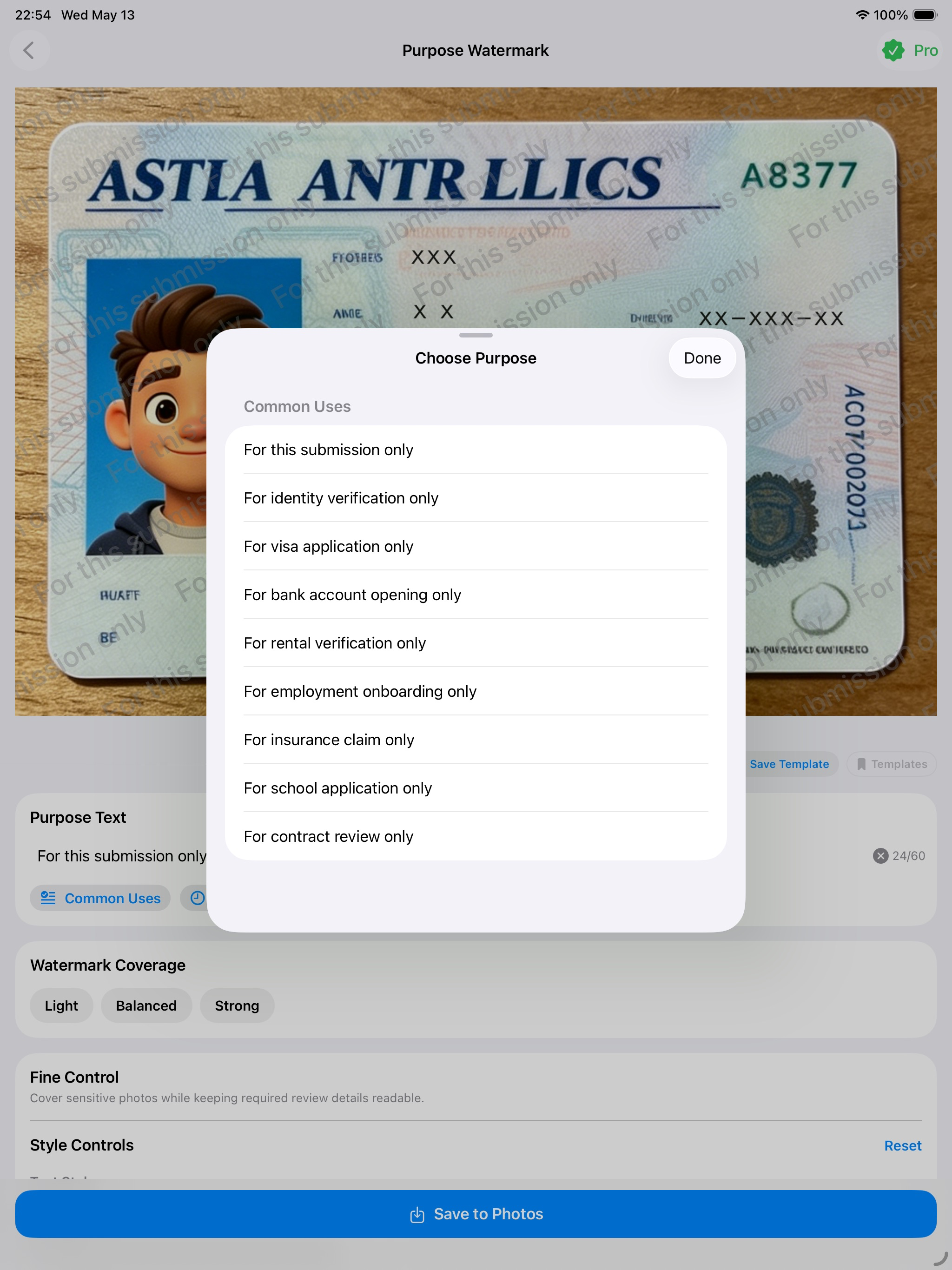 ID Watermark: Document Safe