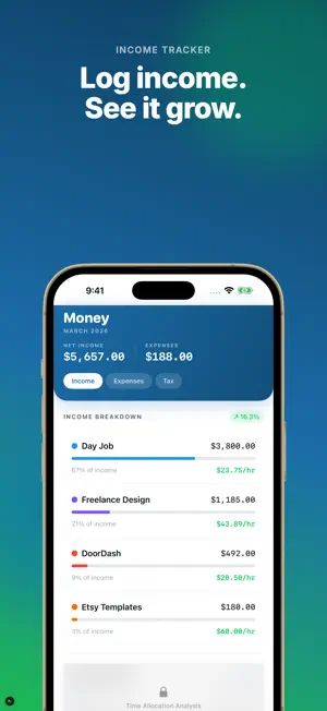 Gig Income Tracker - Hustle screenshot 3