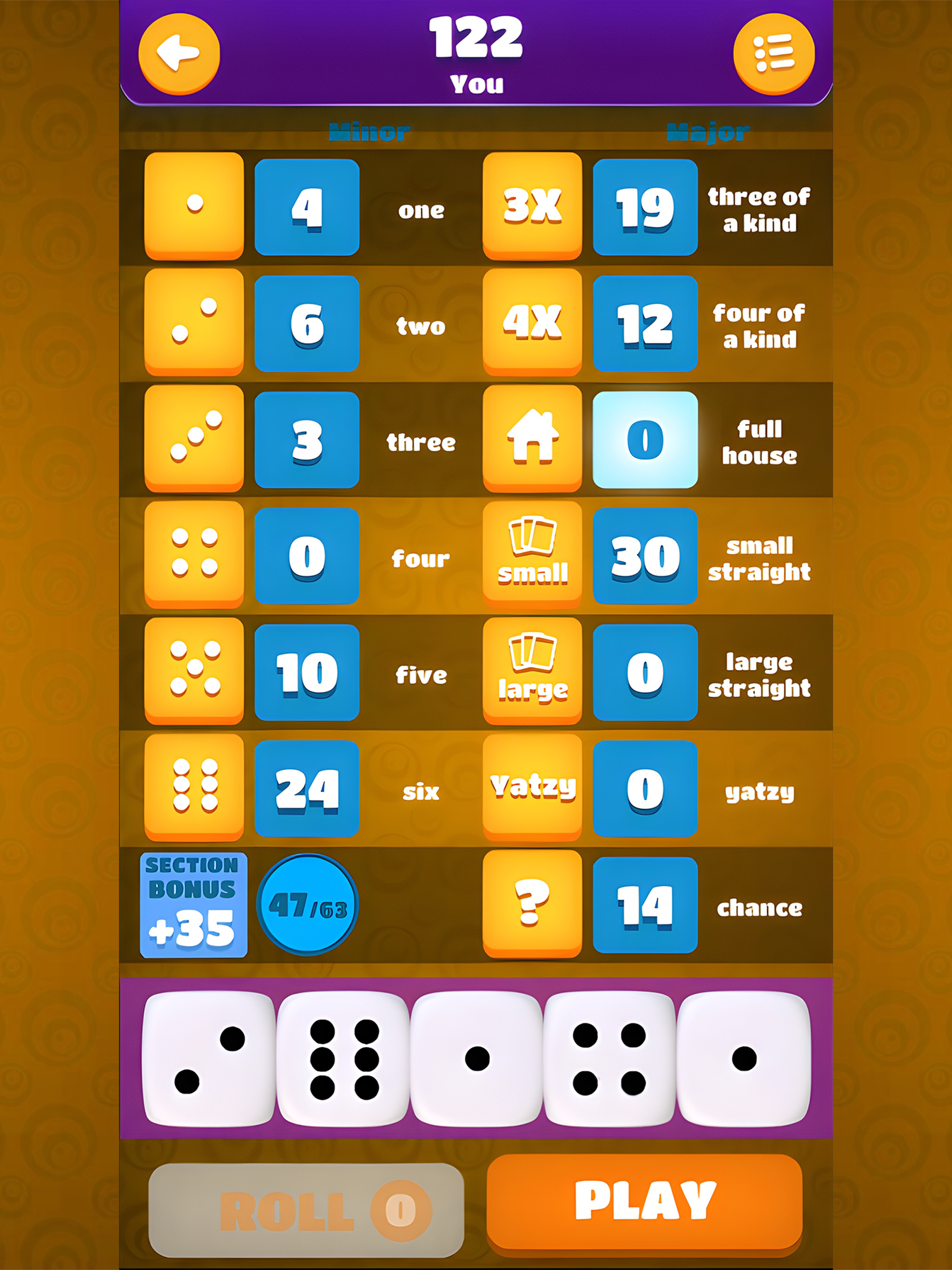 Classic Yatzy Dice Wars