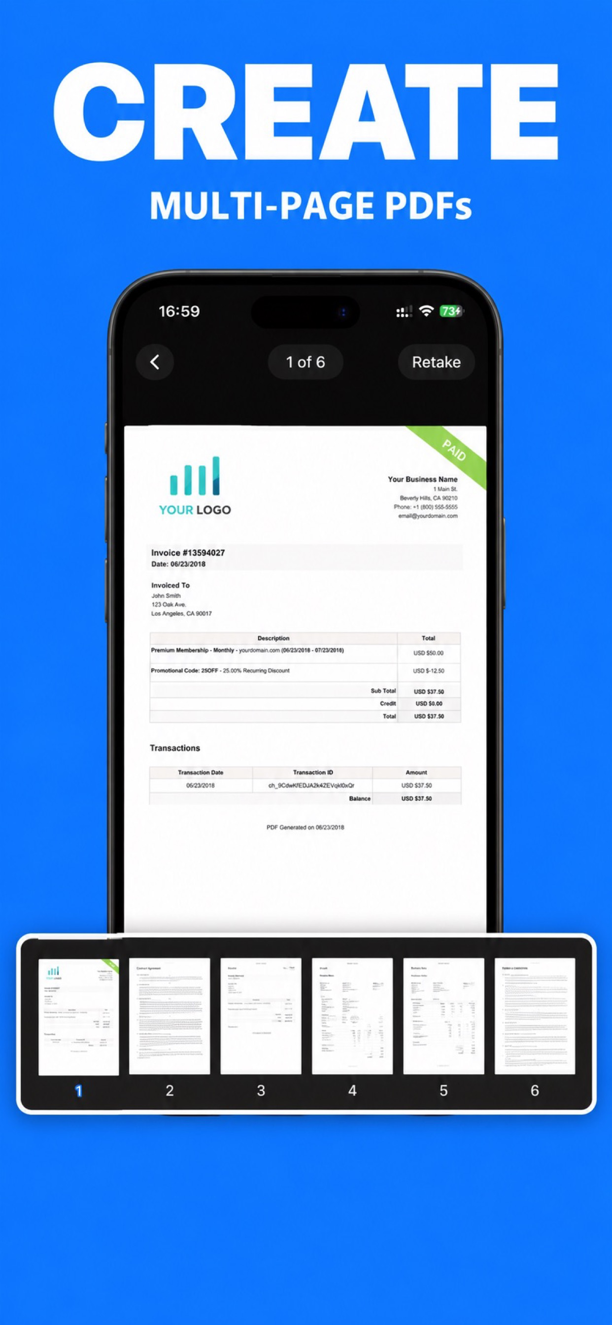 Scan to PDF Scanner App:GoScan screenshot 3