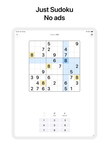 Sudoku – No Ads, Unlimited iPad screenshot