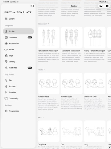Prêt à Template iPad screenshot