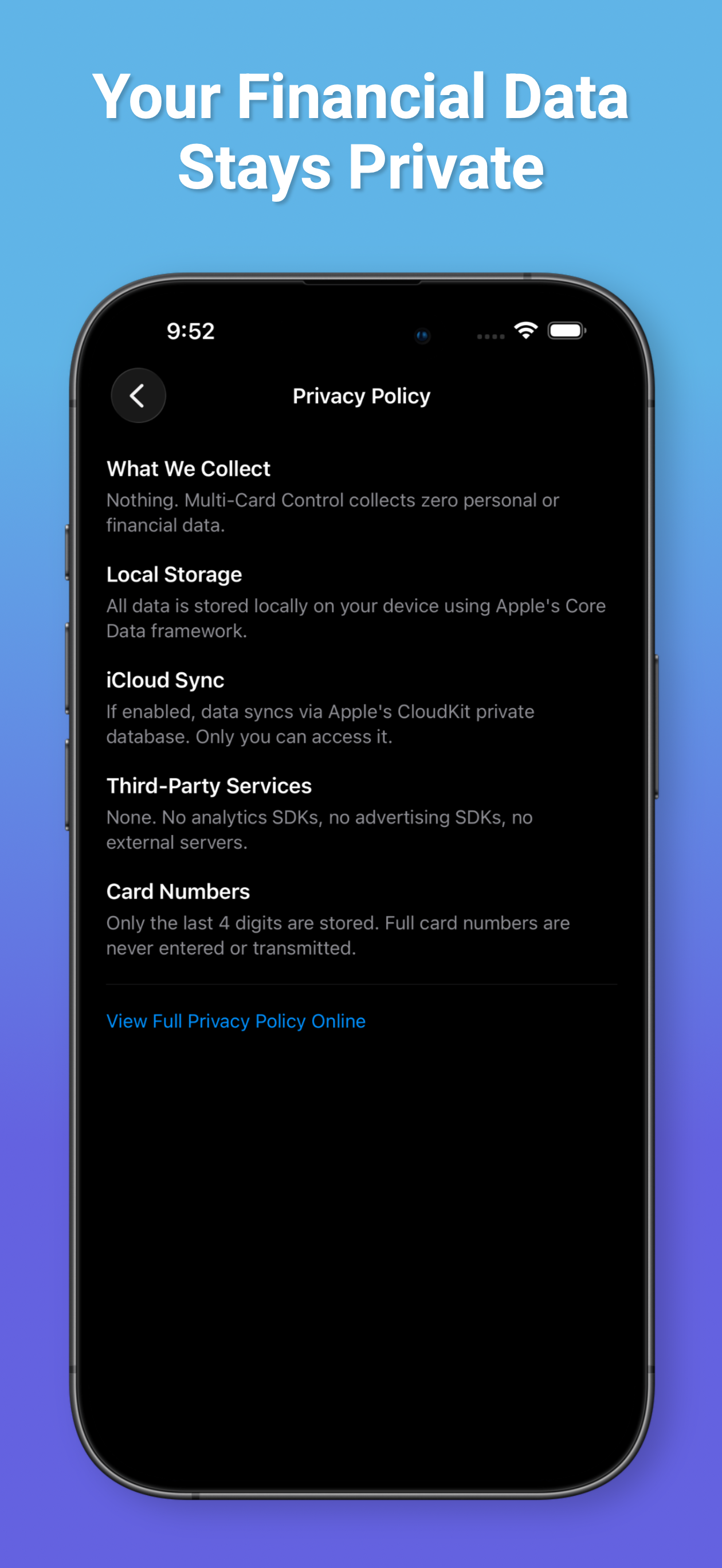 Credit Card Control screenshot 5