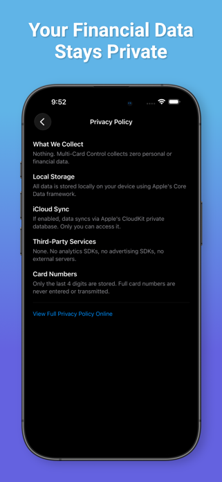 Credit Card Control Screenshot 5 of 5