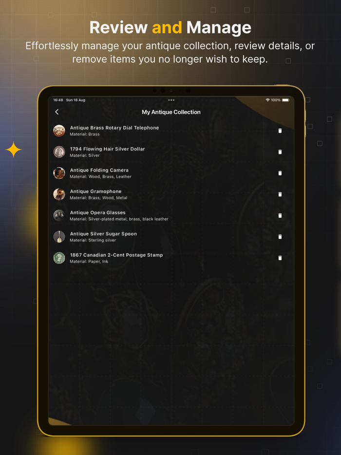 Antique Identifier Value ID
