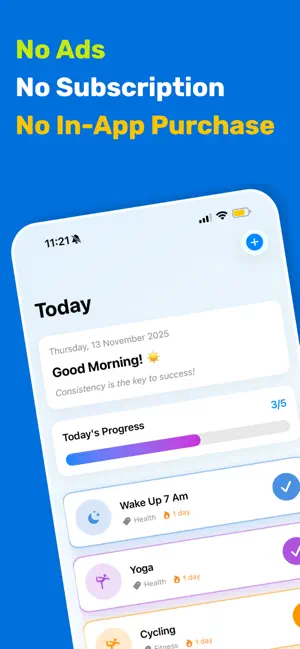 Habit Tracker Planner : RiseMe screenshot 1