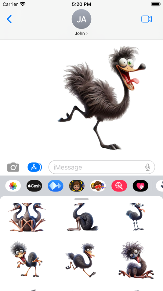 #4. Goofy Emu Stickers (iOS) Podle: Paul Scott