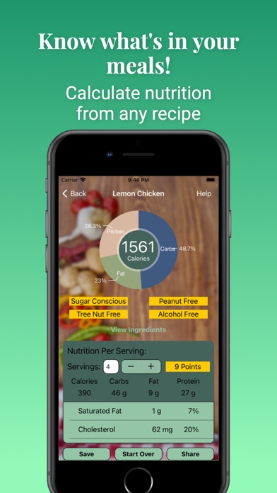 Screenshot #1 pour InaSnap! Nutrition