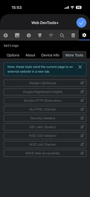 Web DevTools+ iPhone screenshot 3