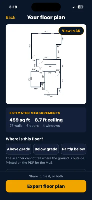 EdgeFloor: Floor Plan Scanner screenshot 3 of 3