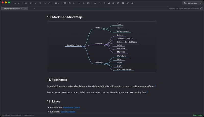 LoveMarkDown screenshot