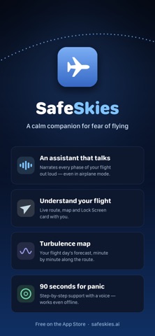 SafeSkies — Calm Flying iPhone screenshot 1