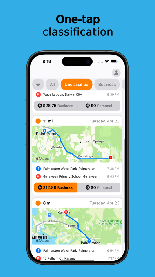 #4. AI Mileage Tracker - DriveLog (iOS) By: F2House Pty Ltd