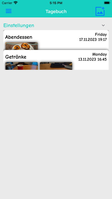 Screenshot 2 of Mein Foto Ernährungs Tagebuch App