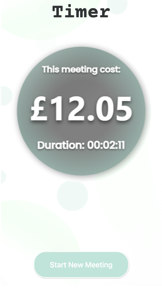Meeting Cost Timer screenshot