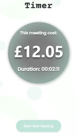 Скриншот Meeting Cost Timer на iPhone 4