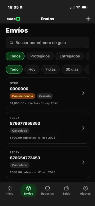 Cudo- Protección de envios screenshot 6