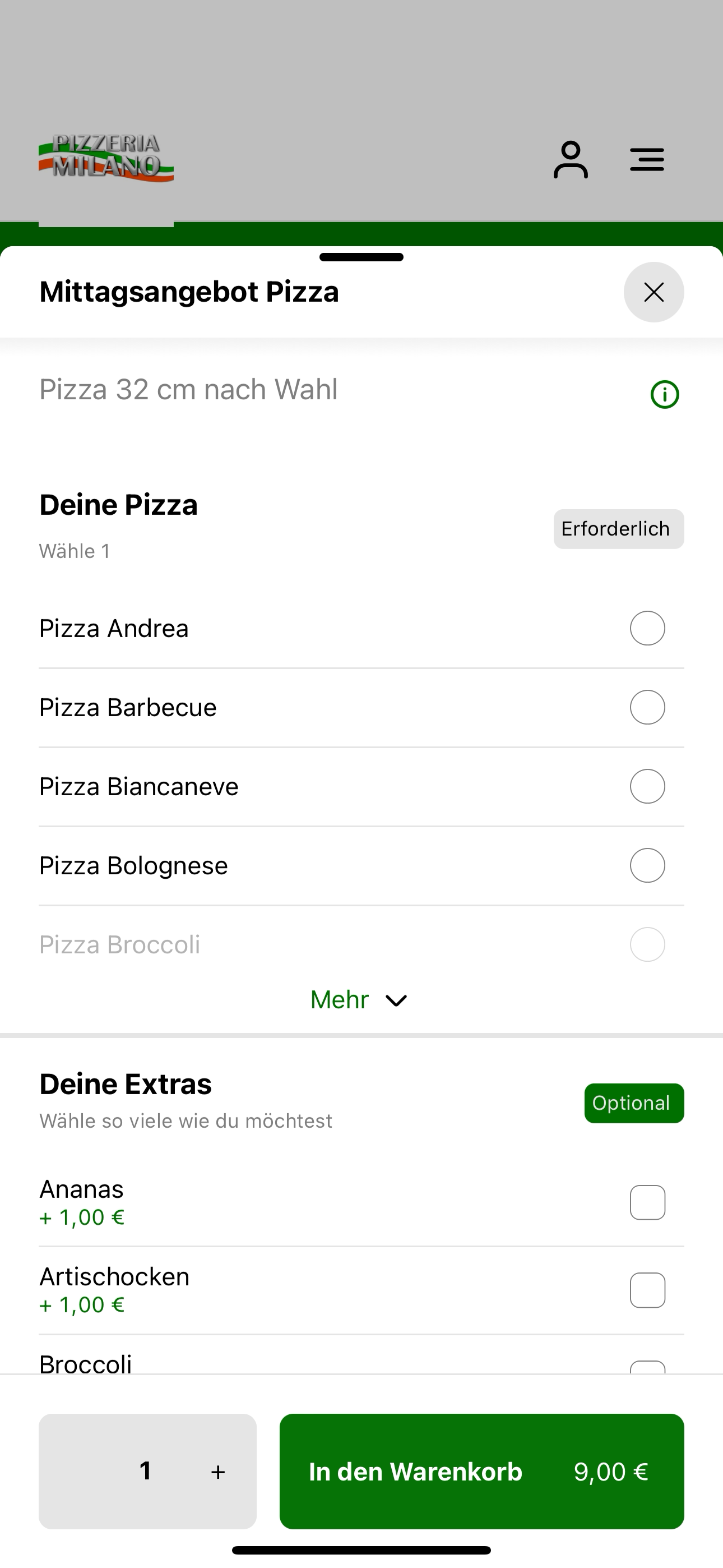 Pizza Milano Hürth