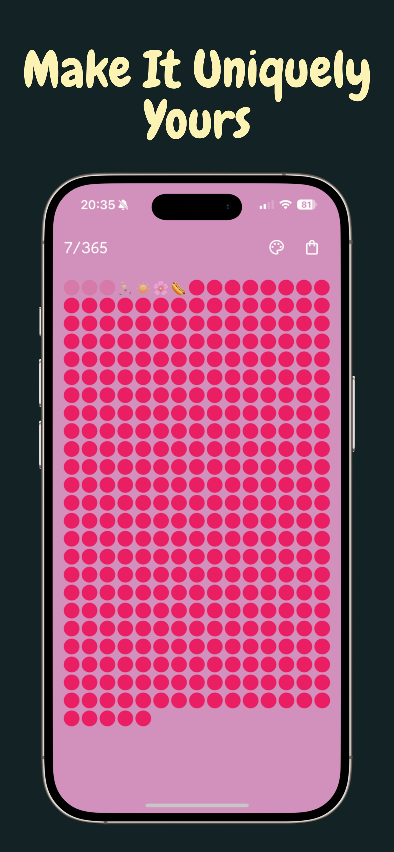 365 Buttons - Themed days left screenshot 3