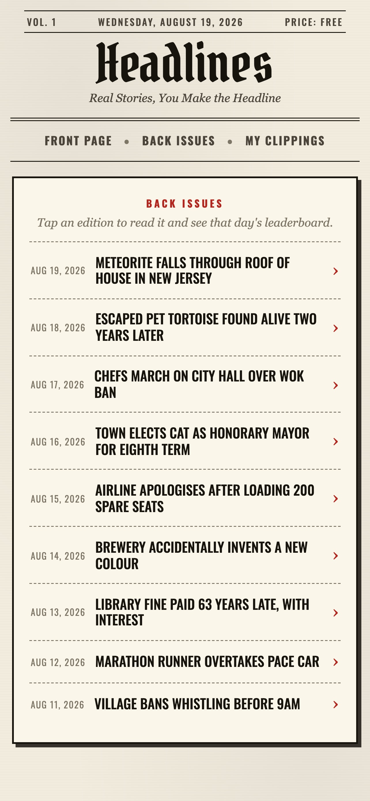 Screenshot 5 of Headlines The Game