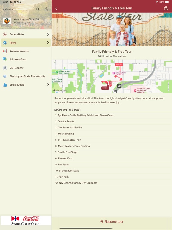 WSF Walking Tours app screenshot 2