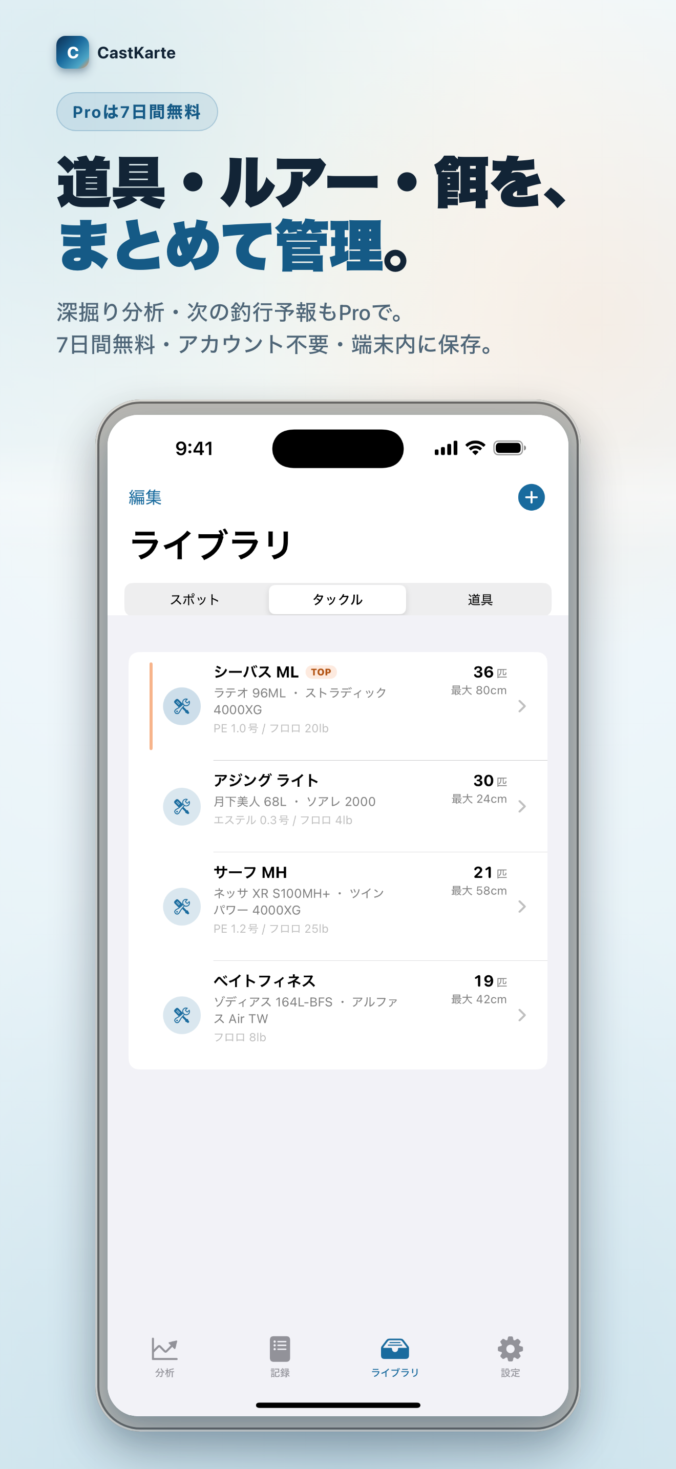 釣り 潮見表・釣果記録・釣行予報 - CastKarte
