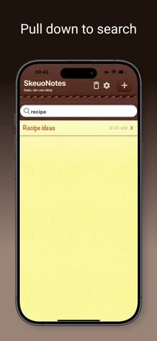 SkeuoNotes screenshot