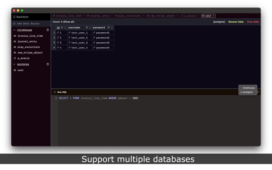 #4. Backdoor Database Tool (macOS) Por: Tanin Na Nakorn