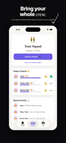 Squad75: 75 Day Challenge Screenshot 2 of 5