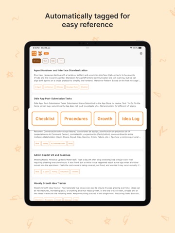Odie: AI Voice Notes iPad screenshot