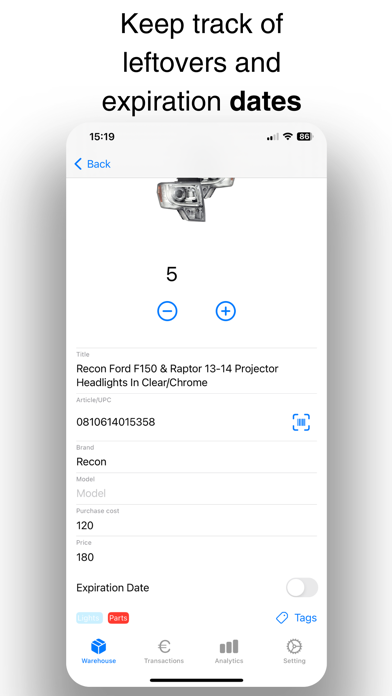 StockFlow: Warehouse control Screenshot