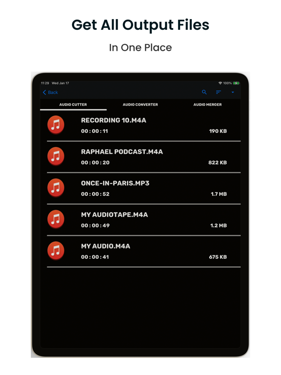Audio Cutter Converter Merger iPad screenshot 5 - Utilities app