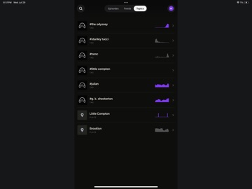 podcasts.so iPad screenshot