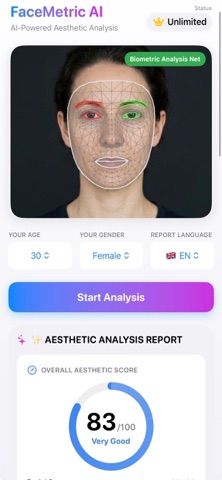 FaceMetric: Face Symmetry AI screenshot