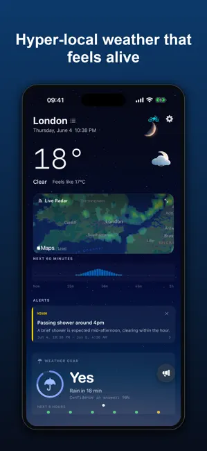Cloudmesh: Weather Radar & AQI iPhone screenshot 1