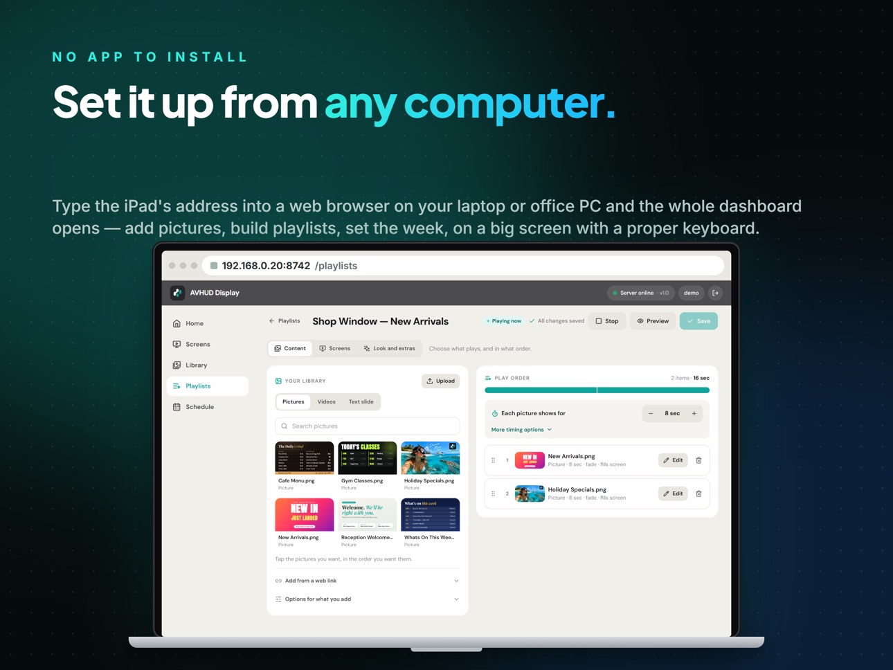 Screenshot 6 of AVHUD Digital Signage