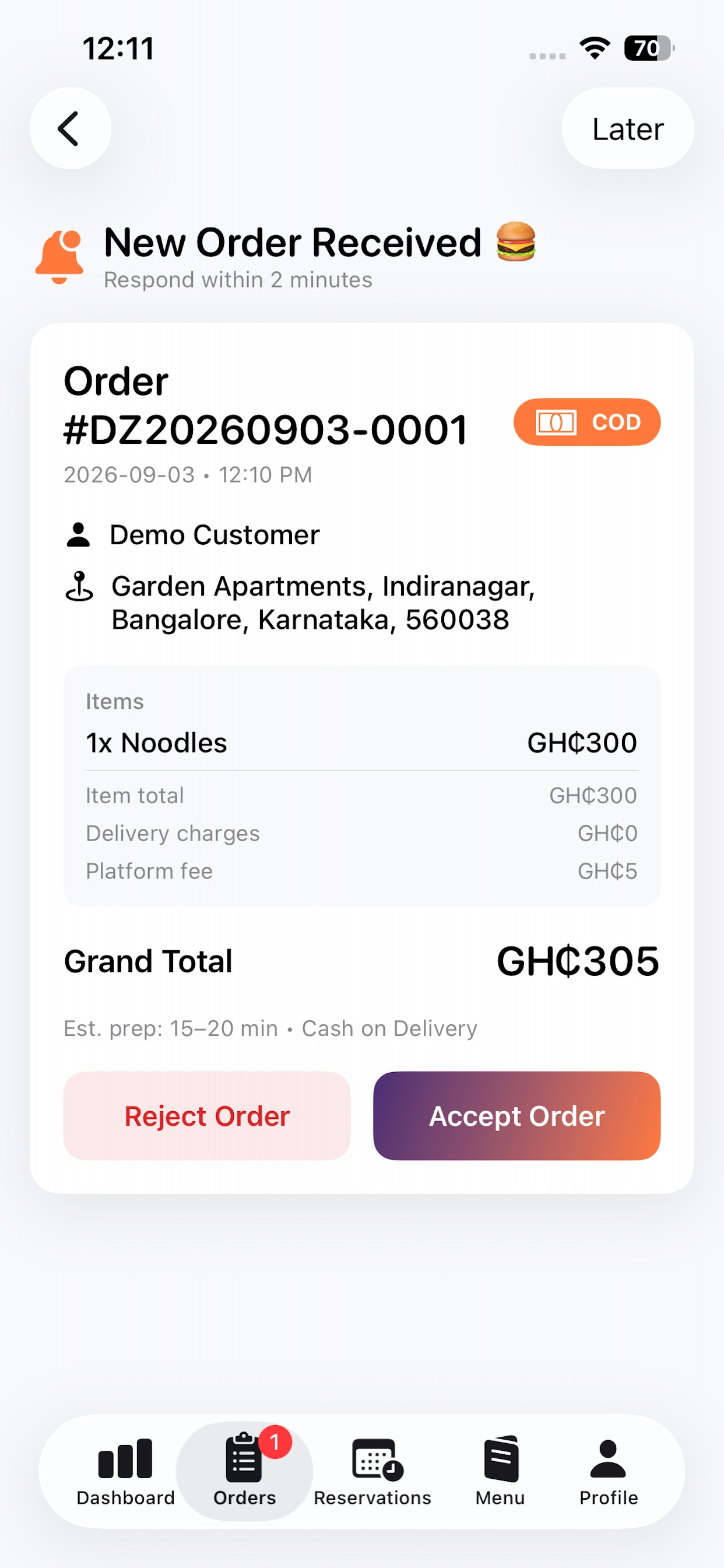 Screenshot 3 of DoorZap Vendor